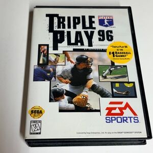 EA Sports Triple Play 96 Sega Genesis Game with Original Case 16-Bit Baseball